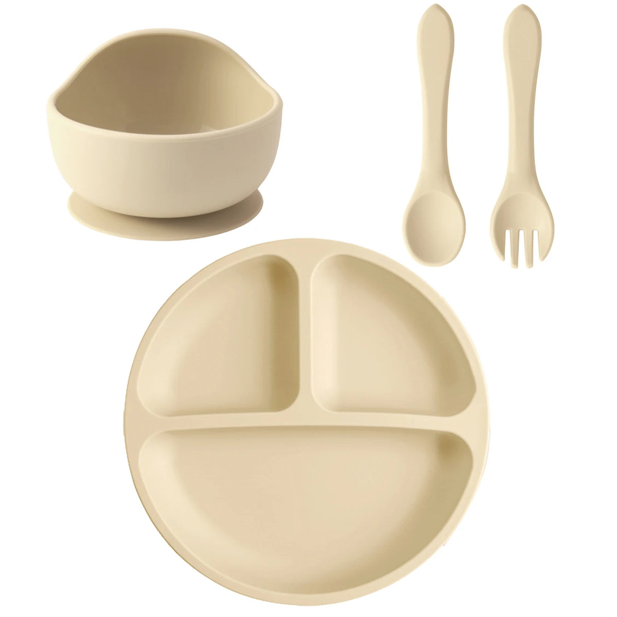 Kit de Alimentação em Silicone para Bebé – 4 Peças
