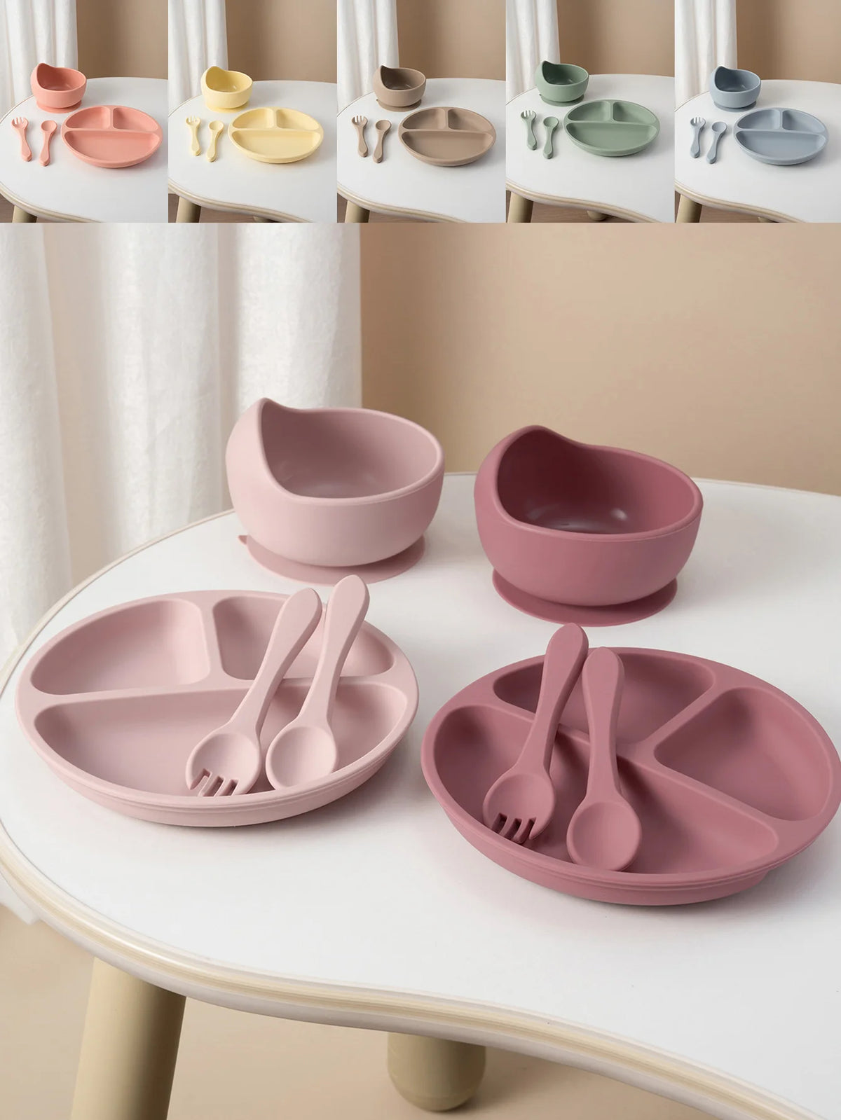 Kit de Alimentação em Silicone para Bebé – 4 Peças