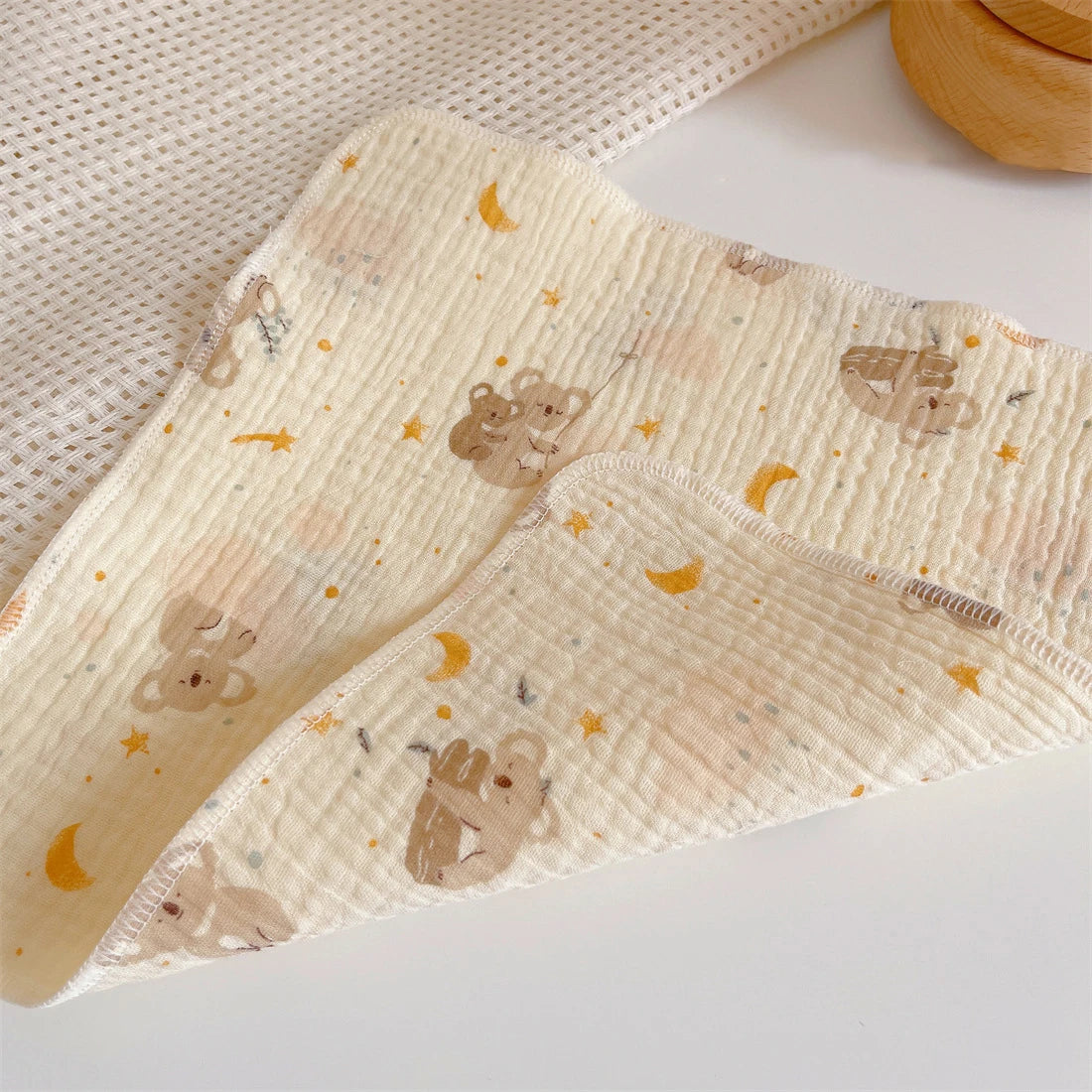 Babete de Algodão para Bebé – Gaze Macia e Absorvente