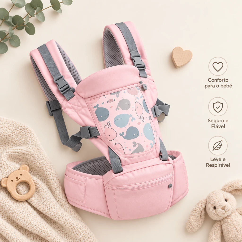 Porta-Bebé Multifuncional — Conforto e Proximidade